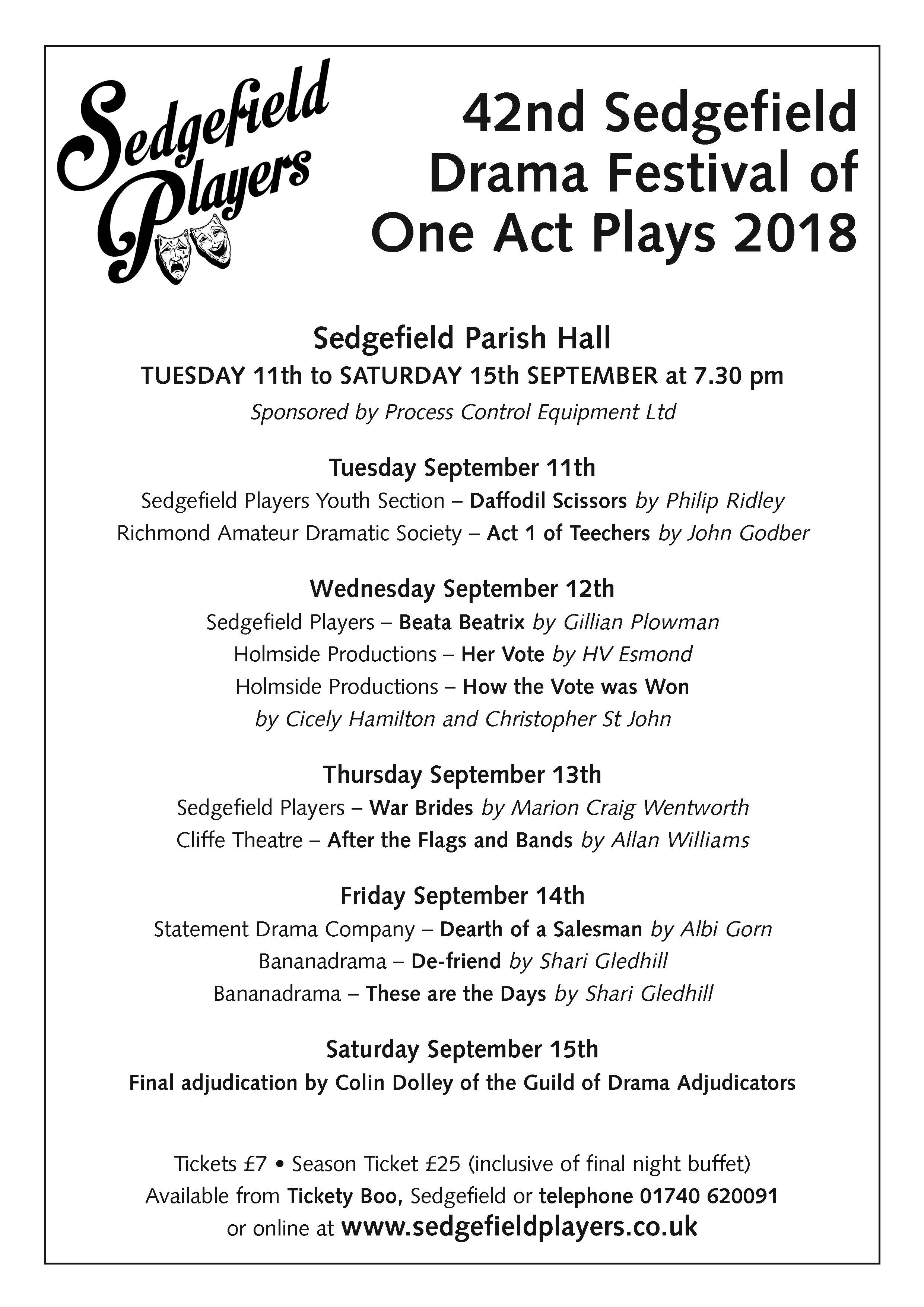 Sedgefield Players Productions